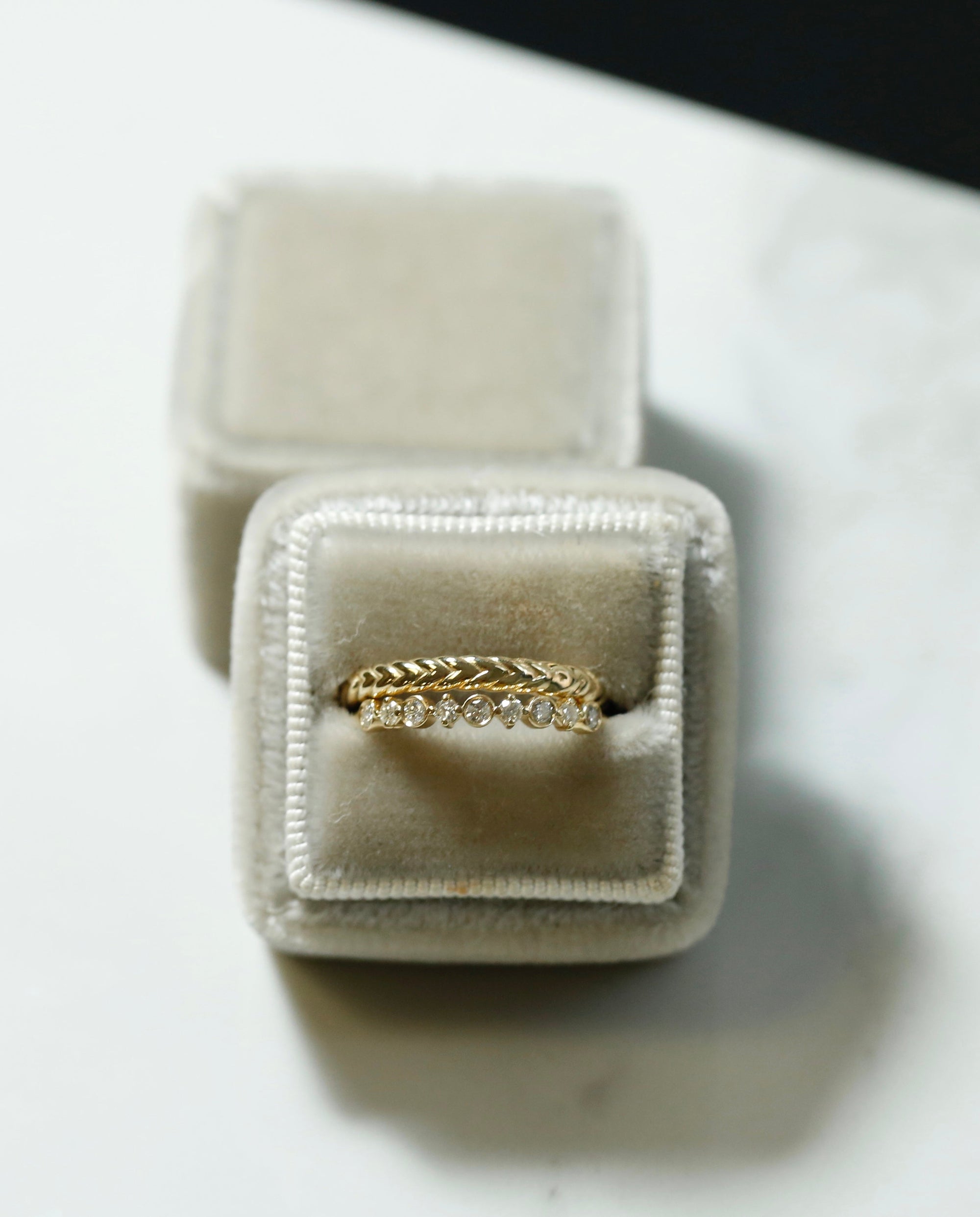 Your Favorite Wedding Bands Just Got an Upgrade! | New diamond and rose stackable wedding bands now available to purchase online