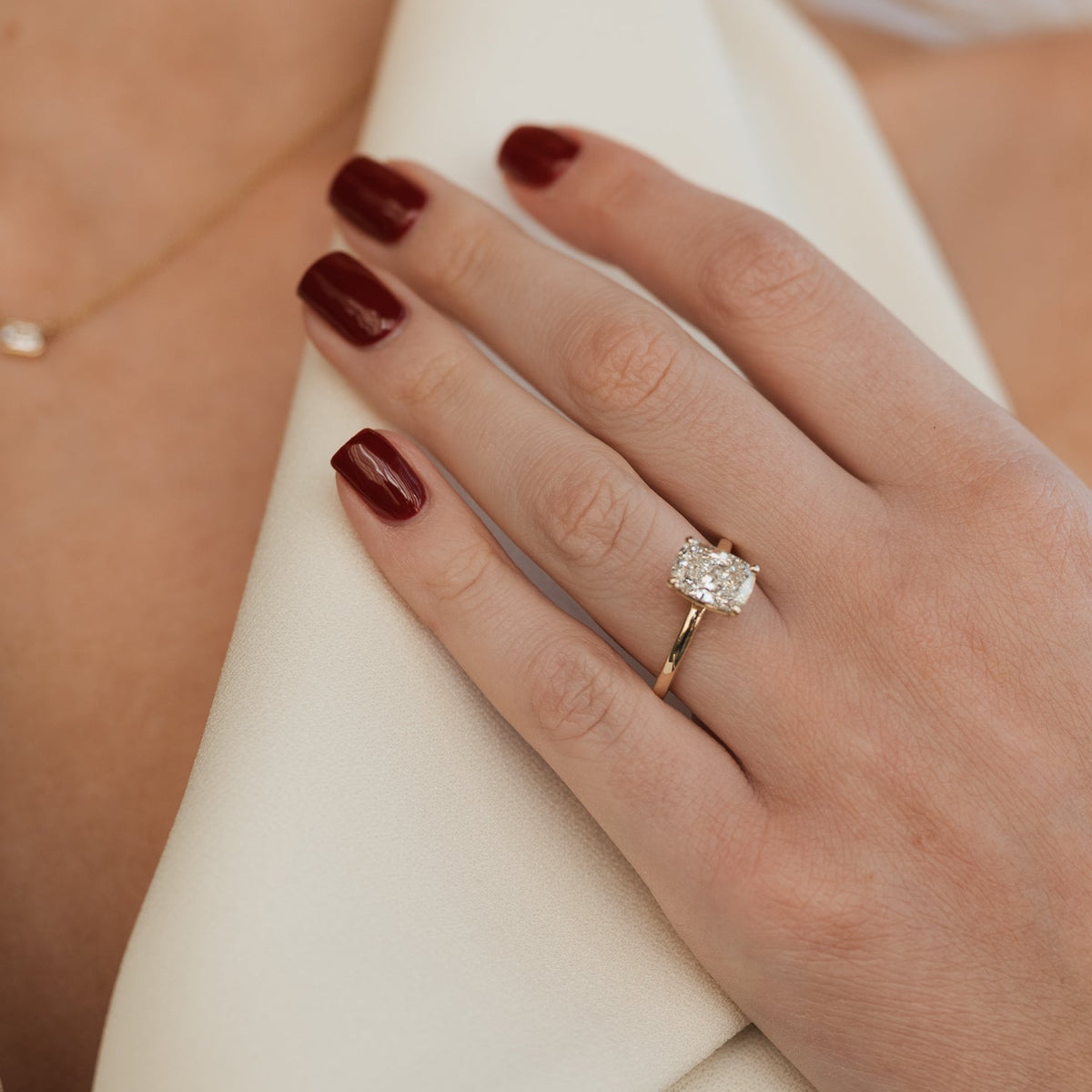 2.53ct Elongated Cushion Lab Grown Diamond Elle Ring