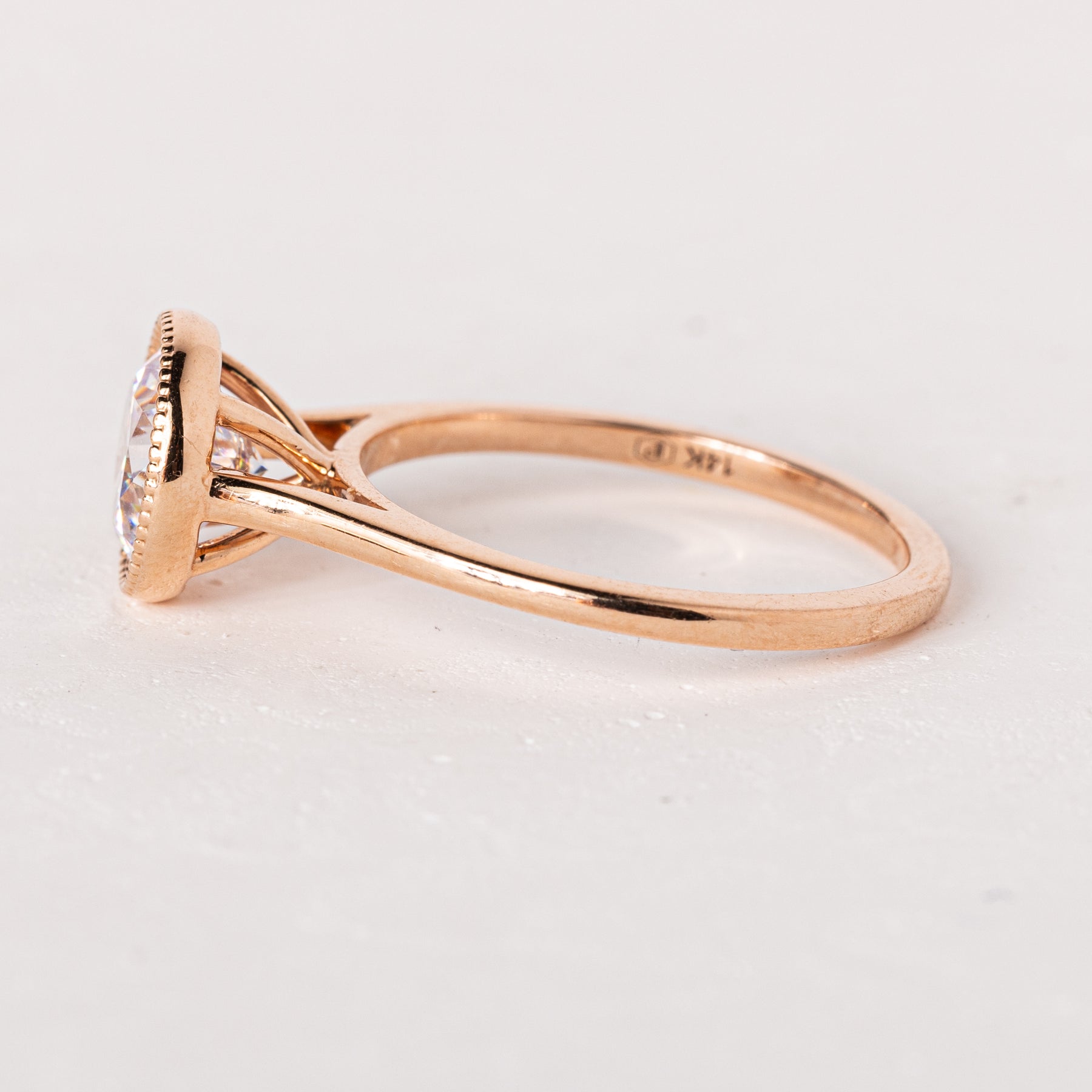 14KR 1.50ct CZ Engagement Ring Size 7