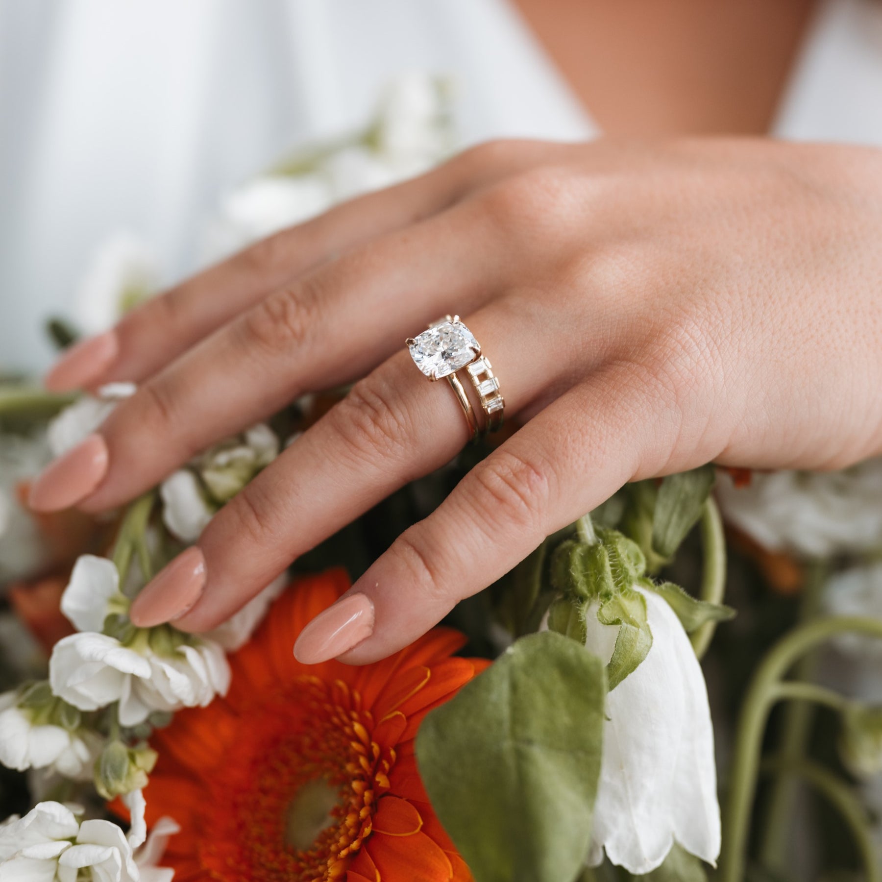 3.46ct Cushion Lab Grown Diamond Ginny Ring