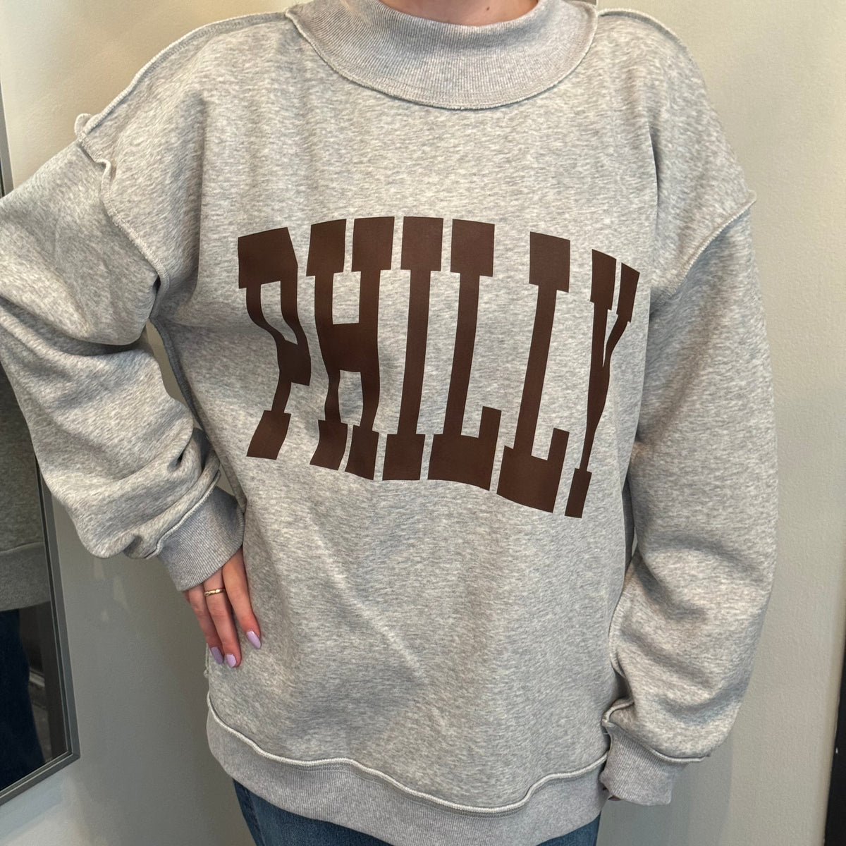 Reversable Mockneck Sweatshirt