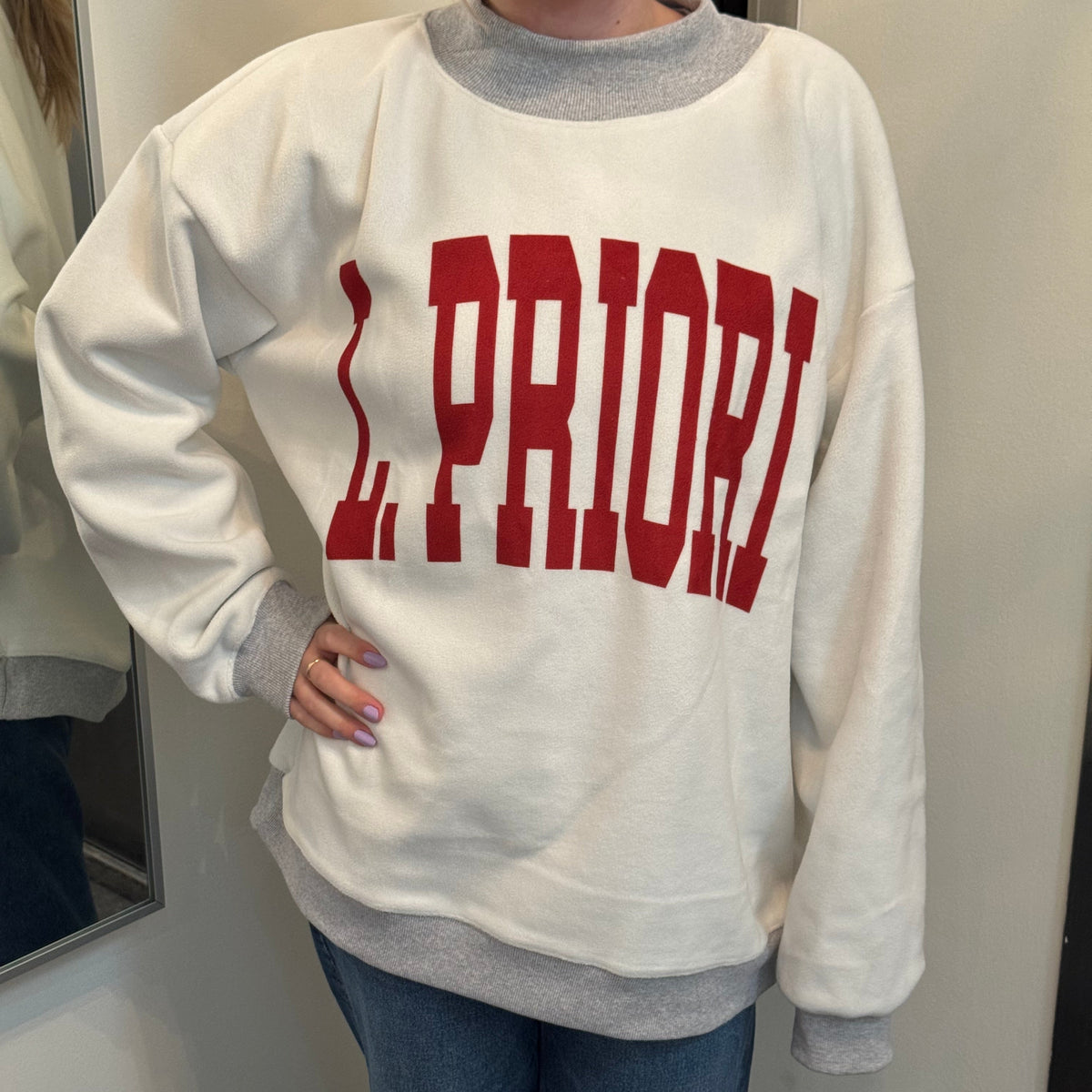 L.Priori Philly reversable mockneck sweatshirt oversized