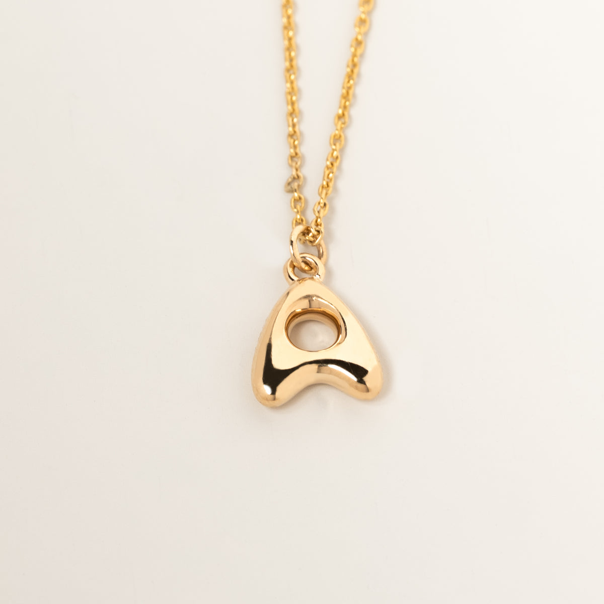 14k gold sterling silver bubble puff initial charm pendant necklace