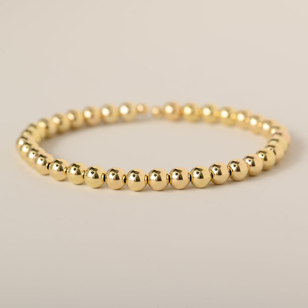 14k yellow gold beaded bracelet cuff flexible titanium wire