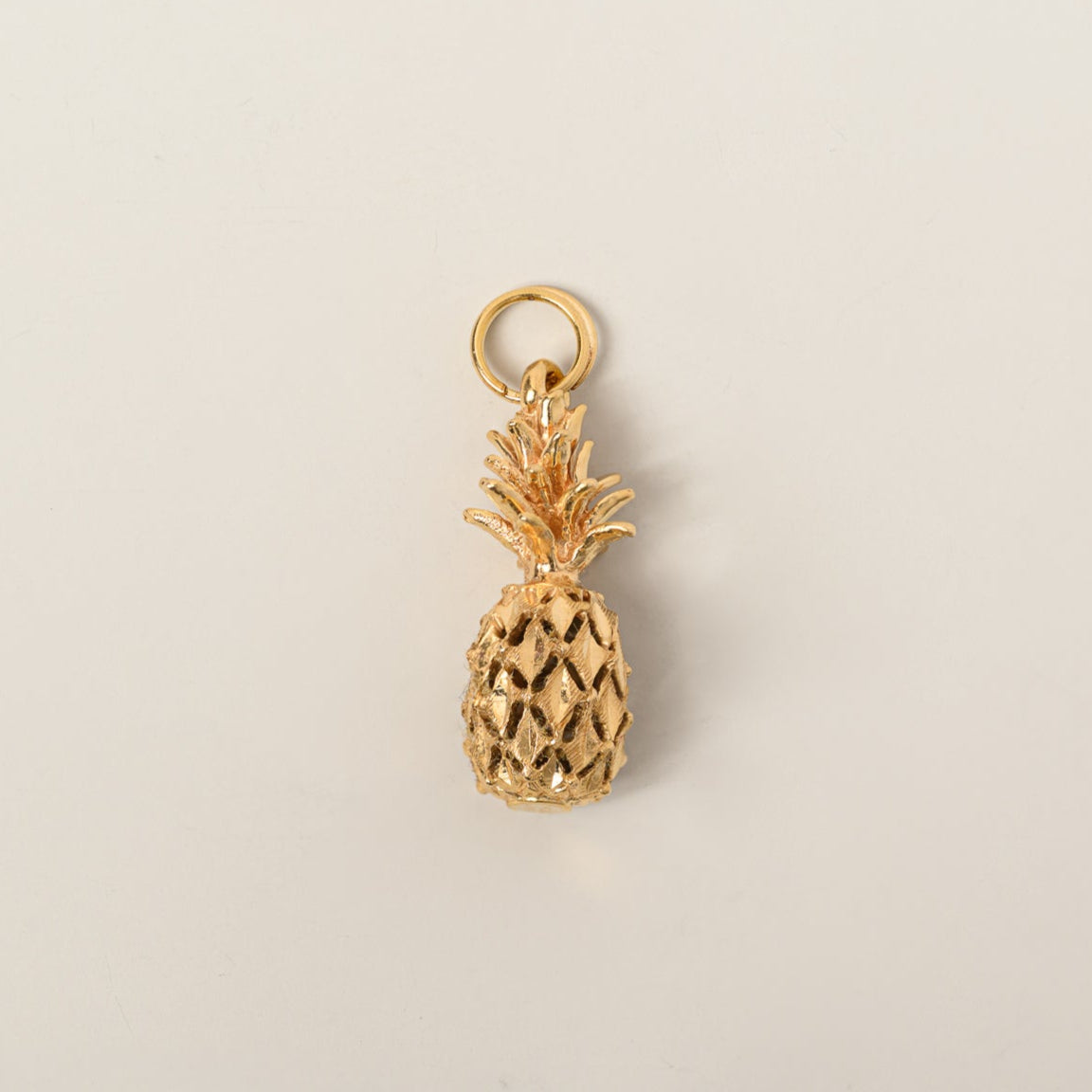 14k yellow gold pineapple pendant charm contemporary estate