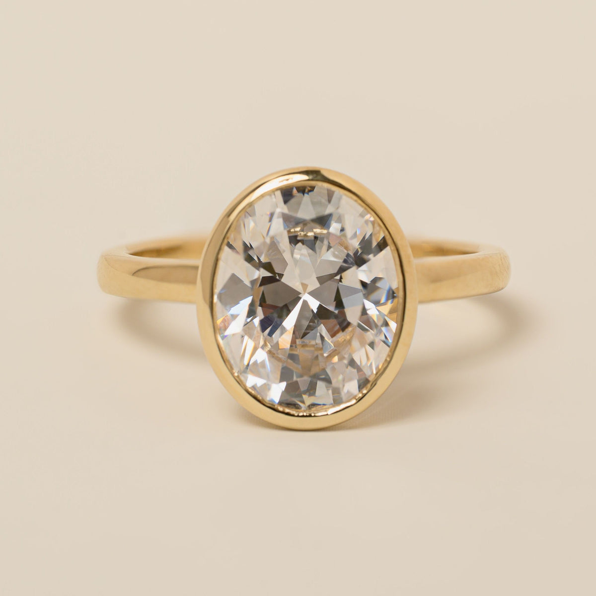 14k gold platinum low set bezel set solitaire engagement ring