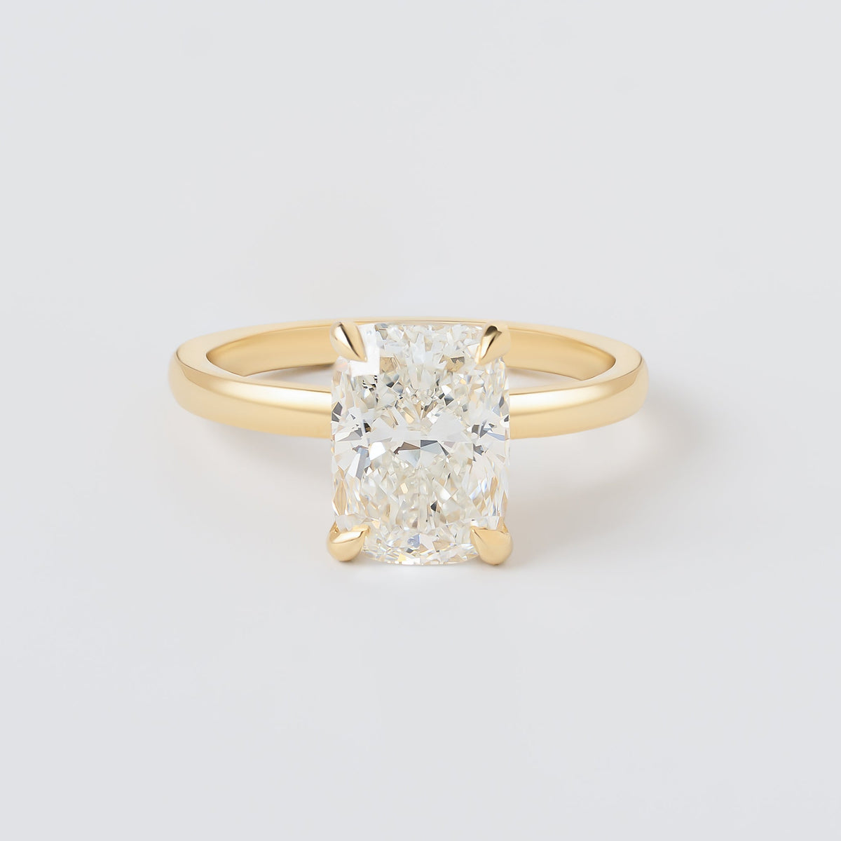 2.54ct Elongated Cushion Lab Grown Diamond Violet Ring