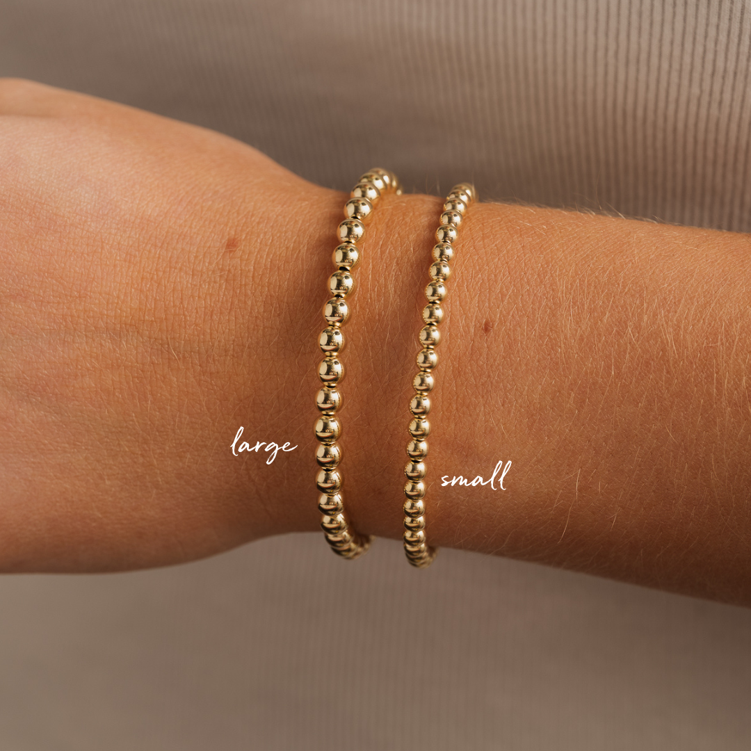 14k yellow gold beaded bracelet cuff flexible titanium wire