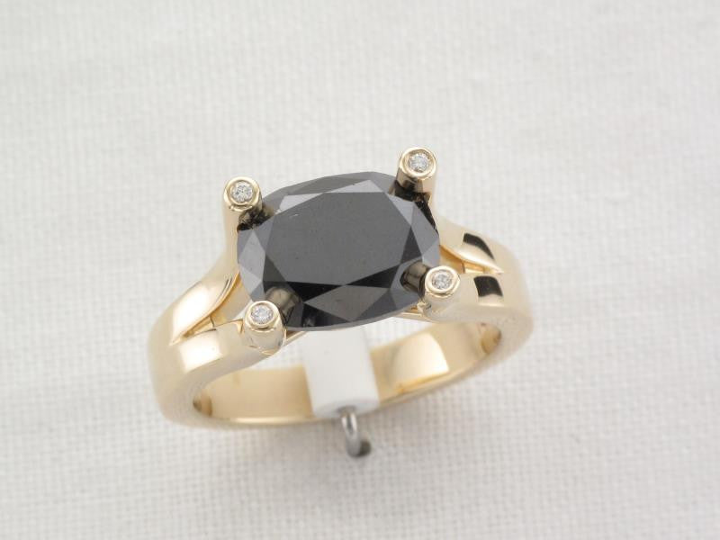 Custom Black Diamond Engagement Ring - Philadelphia Unique Jewelry Designer