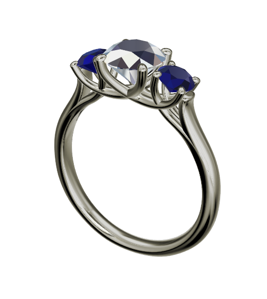 Ring Story - Allie's Custom Three Stone Sapphire Engagement Ring - Philadelphia Jeweler