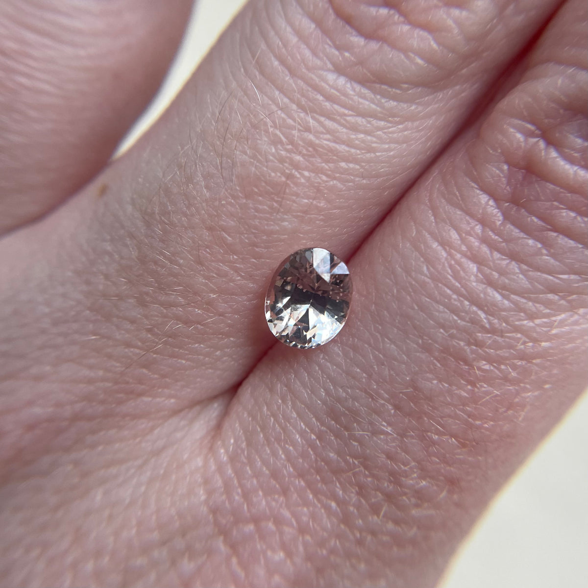 1.09ct Peach Oval Sapphire