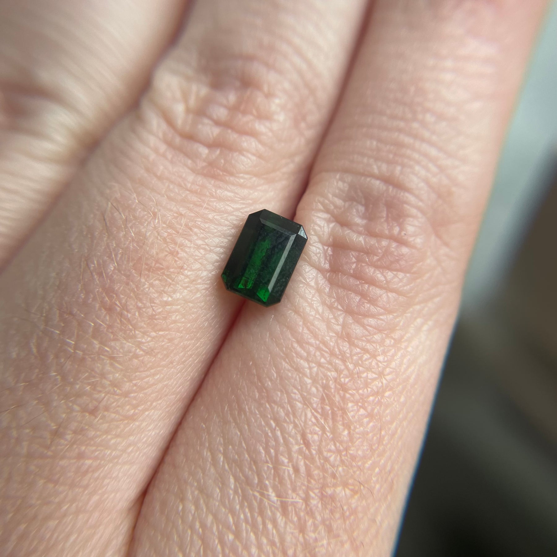 1.55ct Chrome Green Emerald Cut Tourmaline