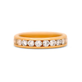 Estate Yellow Gold Diamond Channel Set Wedding Band