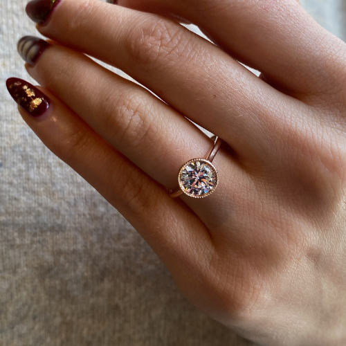 14KR 1.50ct CZ Engagement Ring Size 7