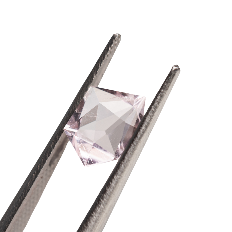 1.07ct freeform shape Nigerian morganite loose gemstone