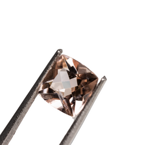 1.39ct cushion cut peach morganite loose gemstone