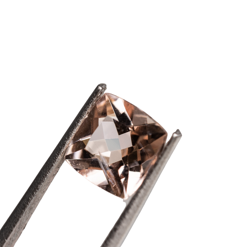 1.39ct cushion cut peach morganite loose gemstone