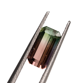 1.43ct step cut bicolor tourmaline loose gemstone
