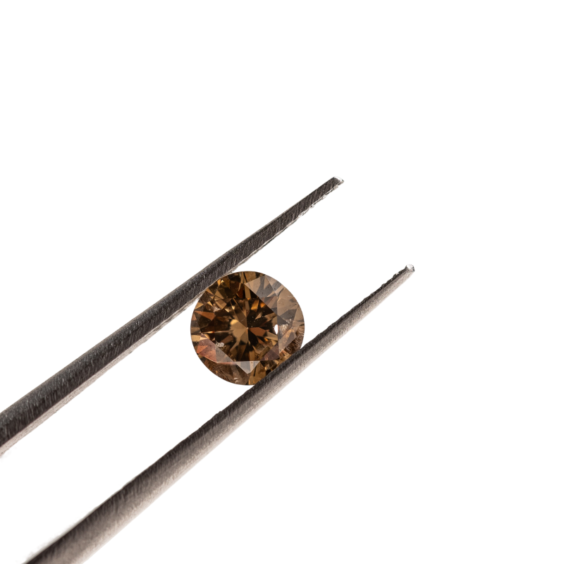 0.83ct round brilliant cut brown/SI2 diamond loose gemstone