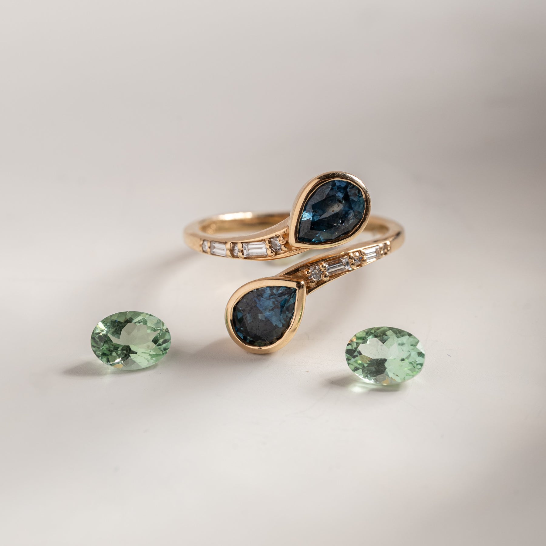 1.71tcw Oval Mint Tourmaline Pair