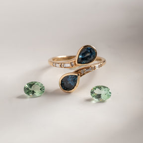 1.71tcw Oval Mint Tourmaline Pair