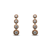 Estate 18k Yellow Gold Victorian Colette Diamond Drop Earring