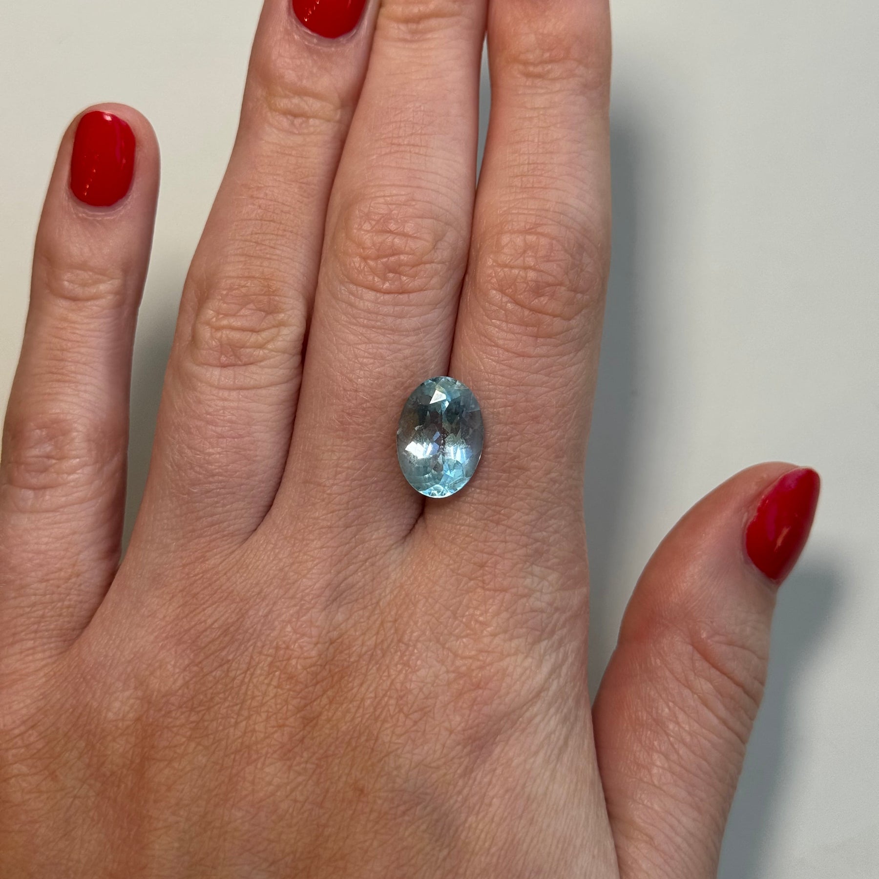 6.68ct Oval Sky Blue Topaz