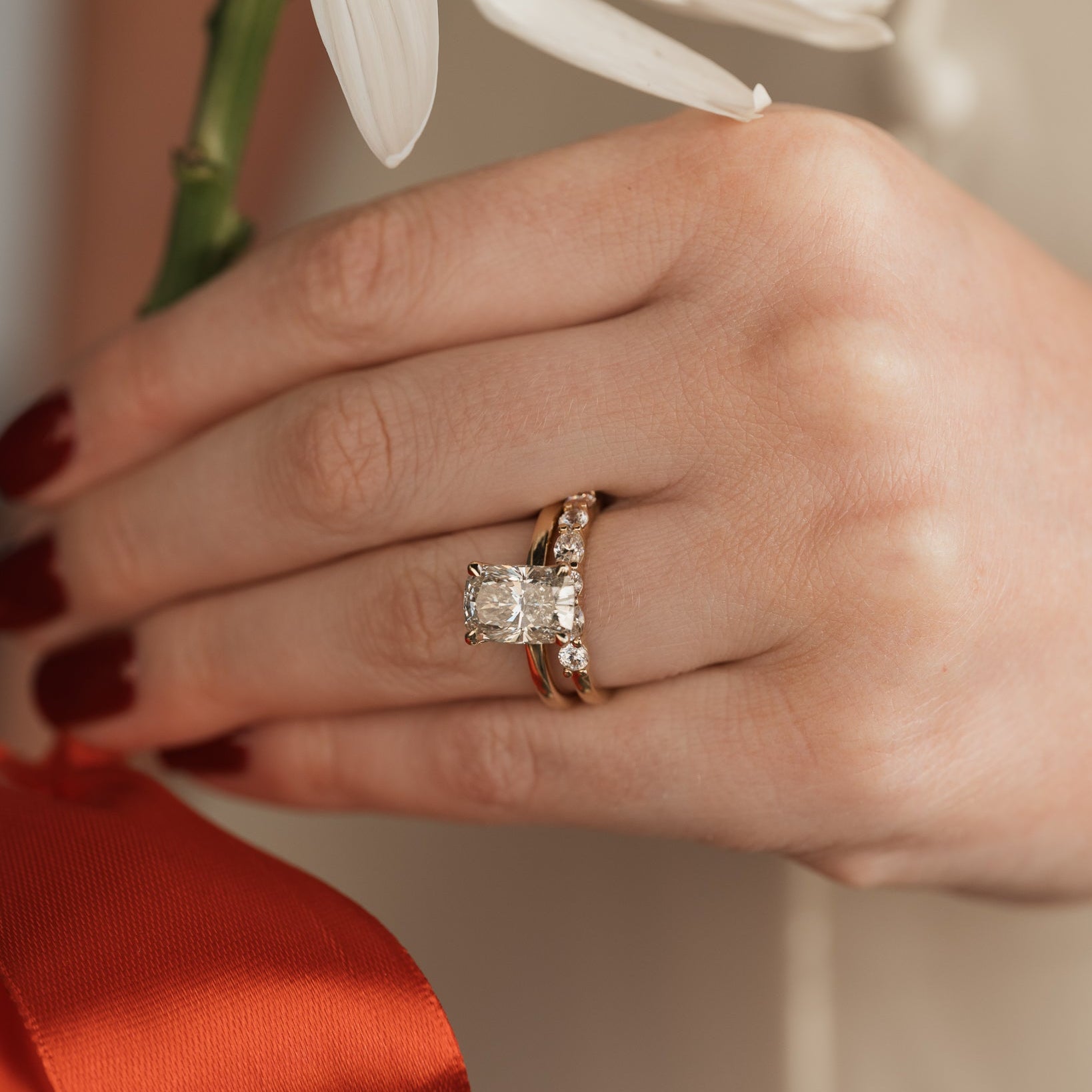 3.53ct Elongated Cushion Lab Grown Diamond Max Ring