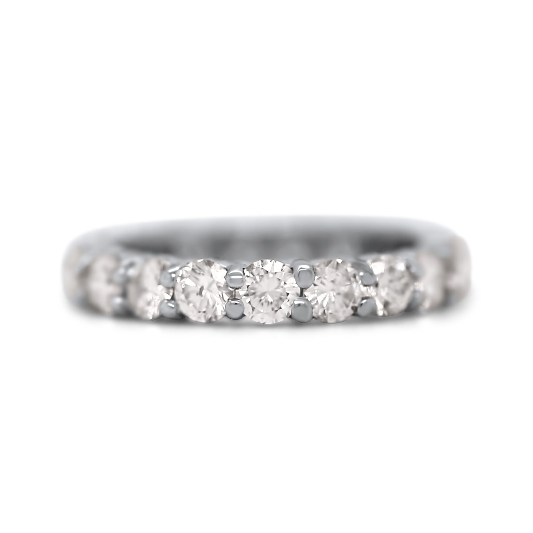 Contemporary Estate Round Brilliant Cut Eternity Band