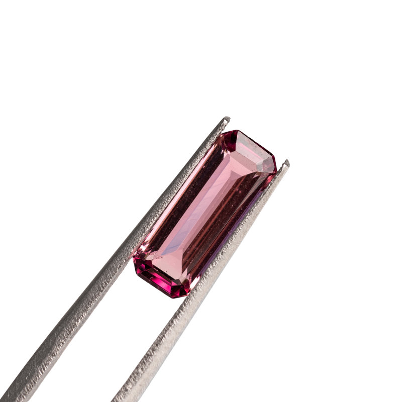 2.89ct emerald cut pink tourmaline loose gemstone