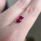 1.16tcw Pear Shape Ruby Pair