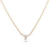 14k gold diamond trio dainty layering necklace