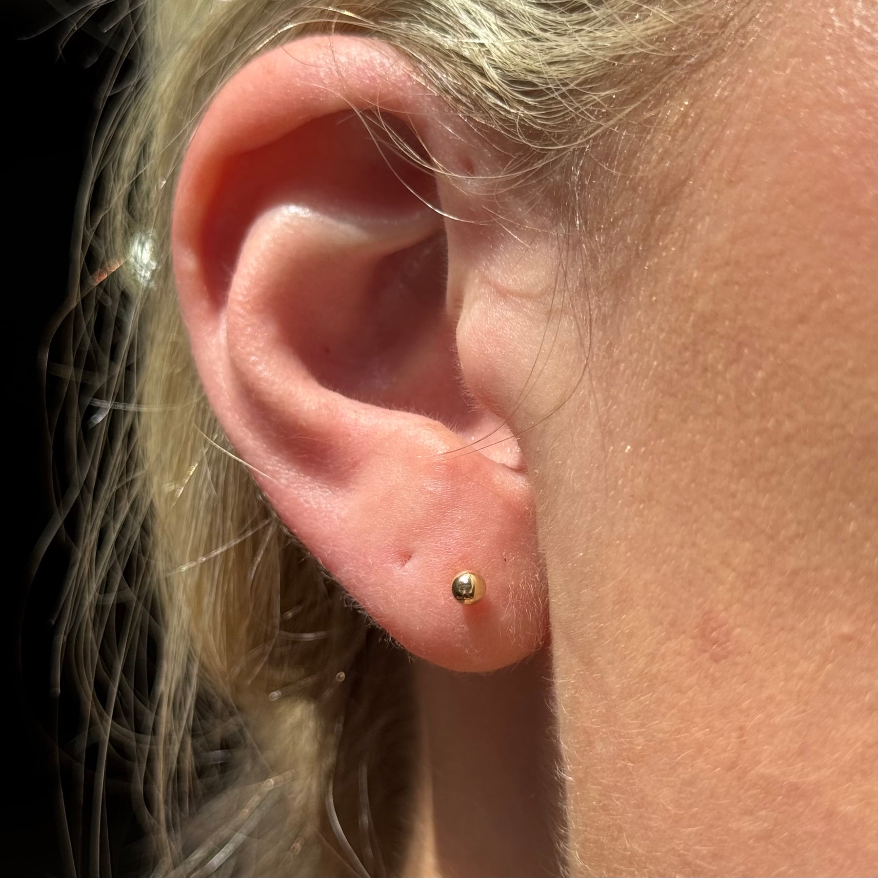 14k Polished 3mm Ball Stud Earrings