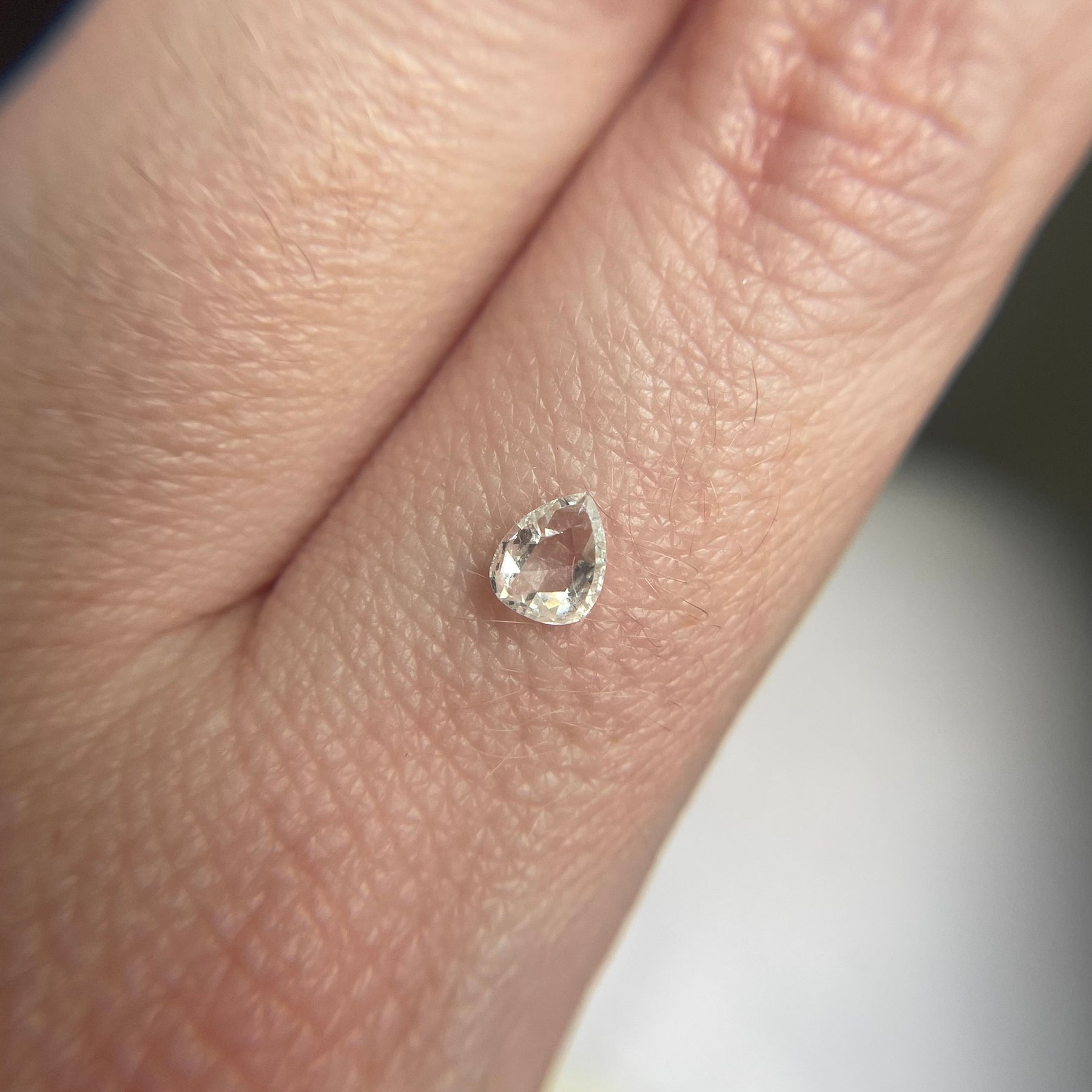 0.25ct Rose Cut Pear Shape Diamond
