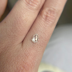 0.49ct Rose Cut Pear Shape Diamond