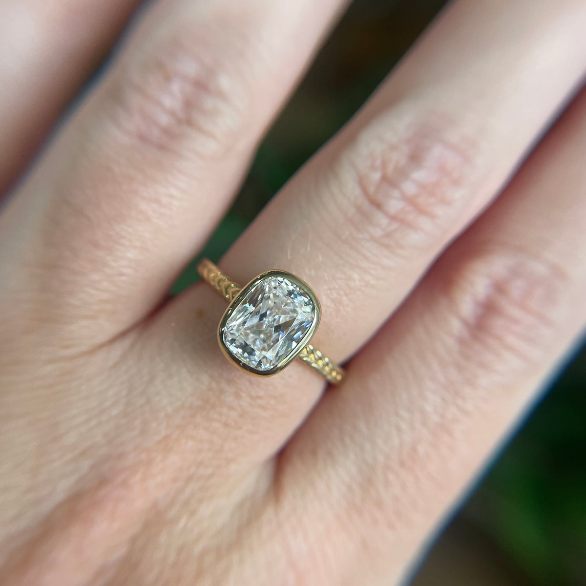 14KY 2.75ct CZ Rope Band Engagement Size 8