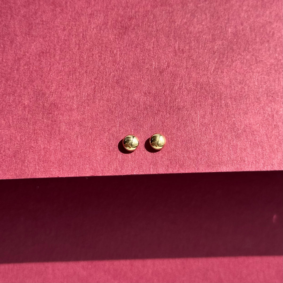 14k Flat Pebble Stud Earrings