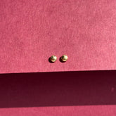 14k Flat Pebble Stud Earrings