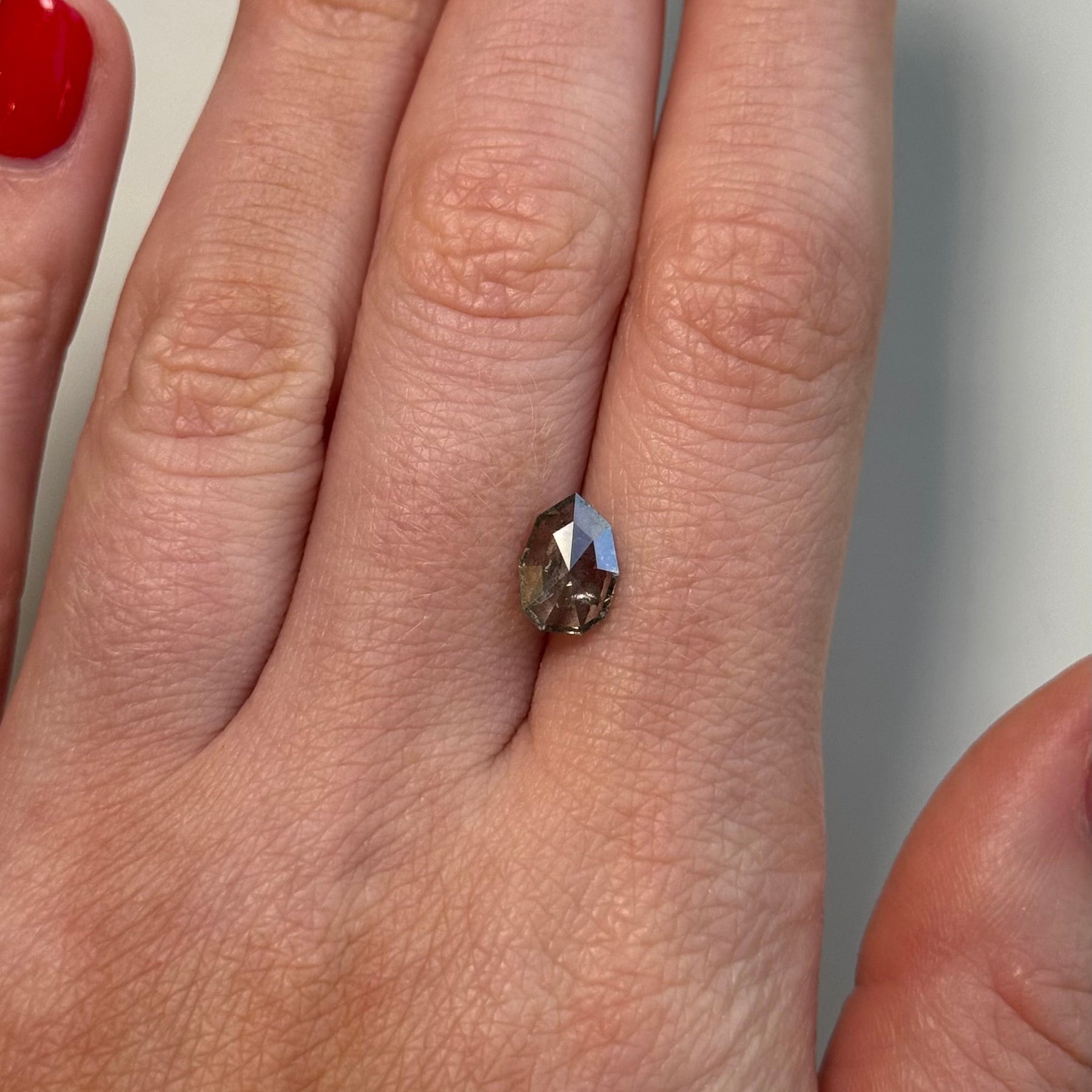 1.19ct Rose Cut Canadian Gray Diamond
