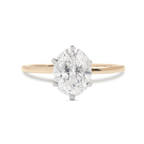 14k yellow, white, or rose gold diamond semi custom engagement ring solitaire with diamond rail