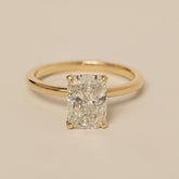 14k yellow gold 2.53ct elongated cushion cut solitaire lab diamond engagement ring