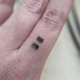 0.44tcw Salt and Pepper Baguette Diamond Pair