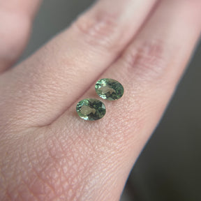1.71tcw Oval Mint Tourmaline Pair
