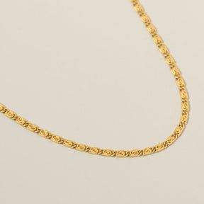 18k yellow gold snail chain bracelet