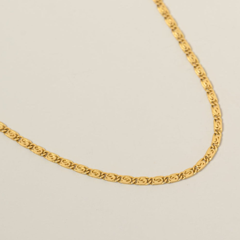 18k yellow gold snail chain bracelet