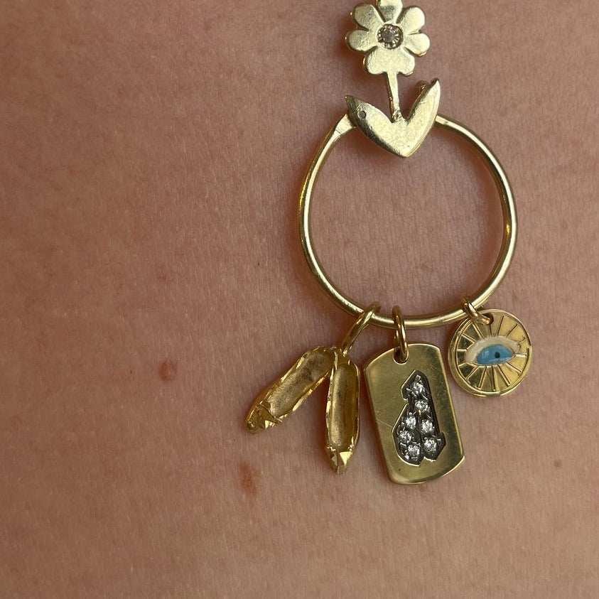 14K Yellow Gold Ballet Flats Charm