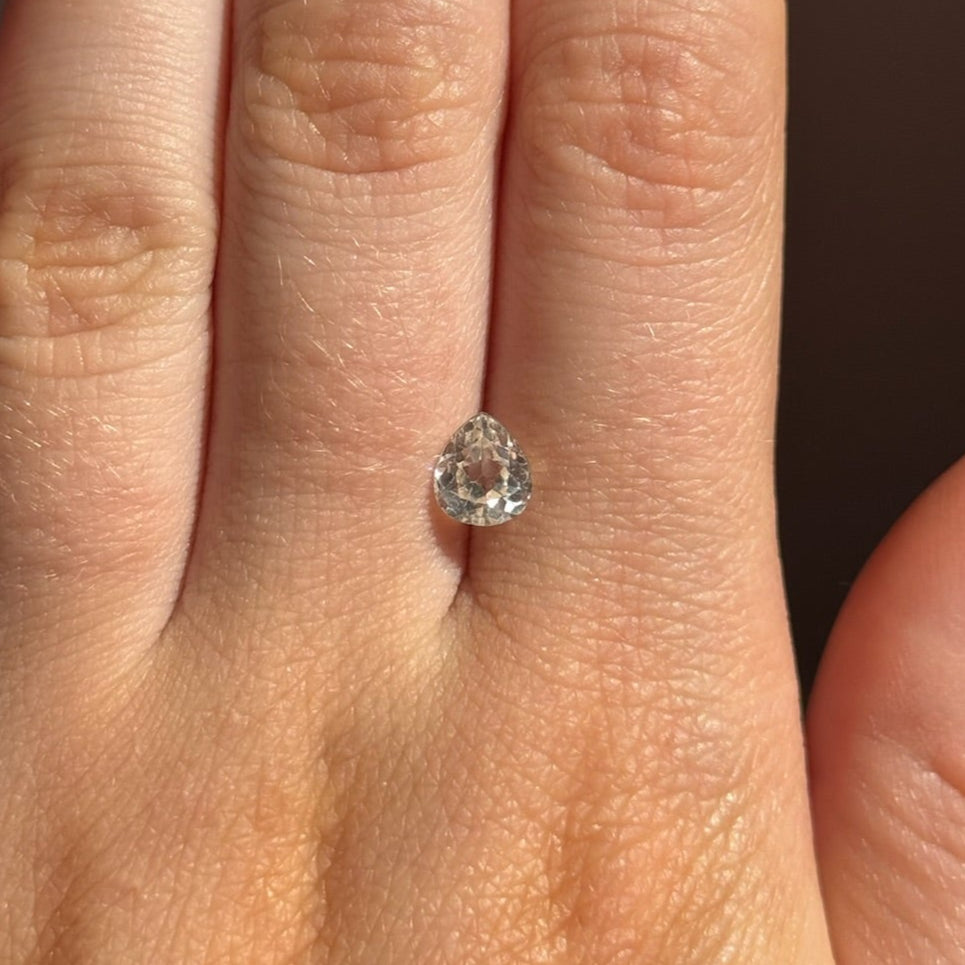1.28ct Pear Shape Light Yellow Montana Sapphire