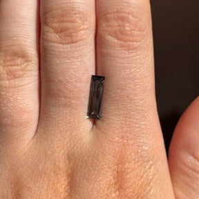 1.68ct Gray Baguette Burma Spinel
