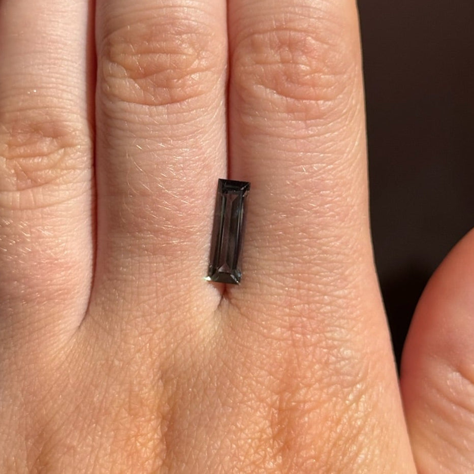 1.68ct Gray Baguette Burma Spinel