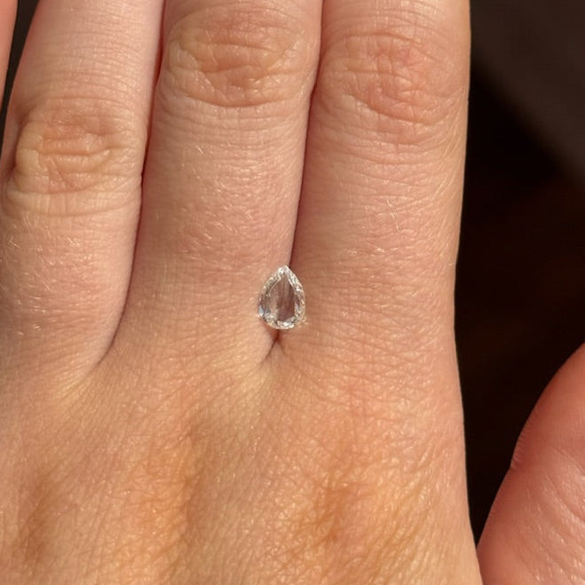 0.49ct Rose Cut Pear Shape Diamond